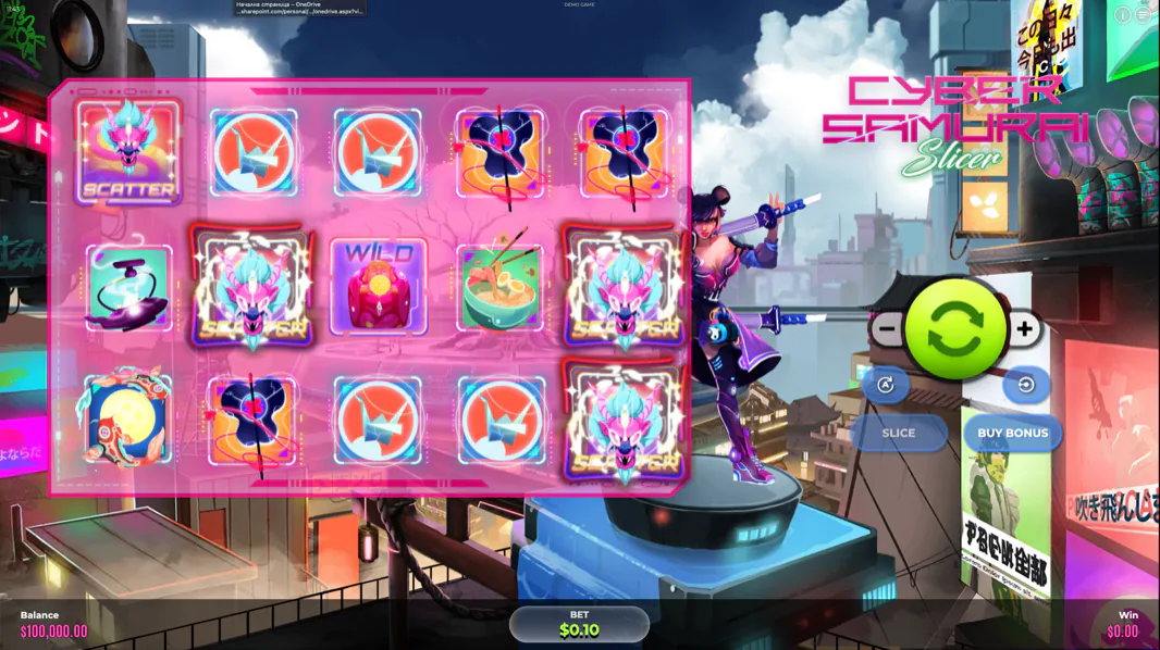 Cyber Samurai Slicer gameplay screenshot 1
