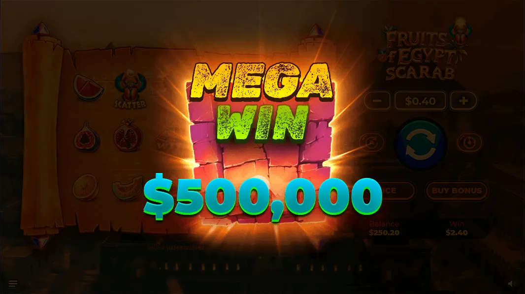 Fruits of Egypt Scarab gameplay screenshot 3