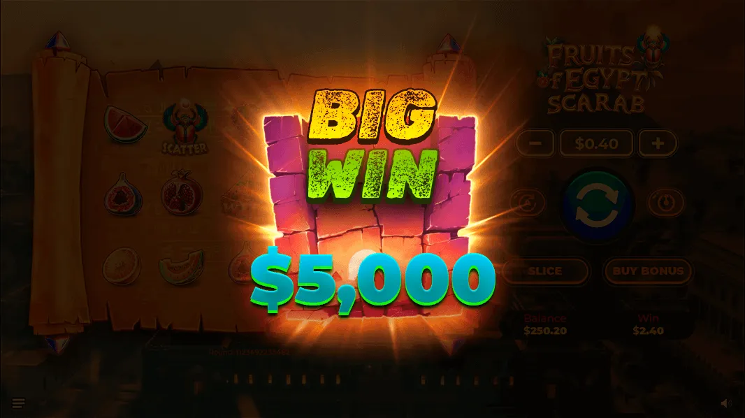Fruits of Egypt Scarab gameplay screenshot 4