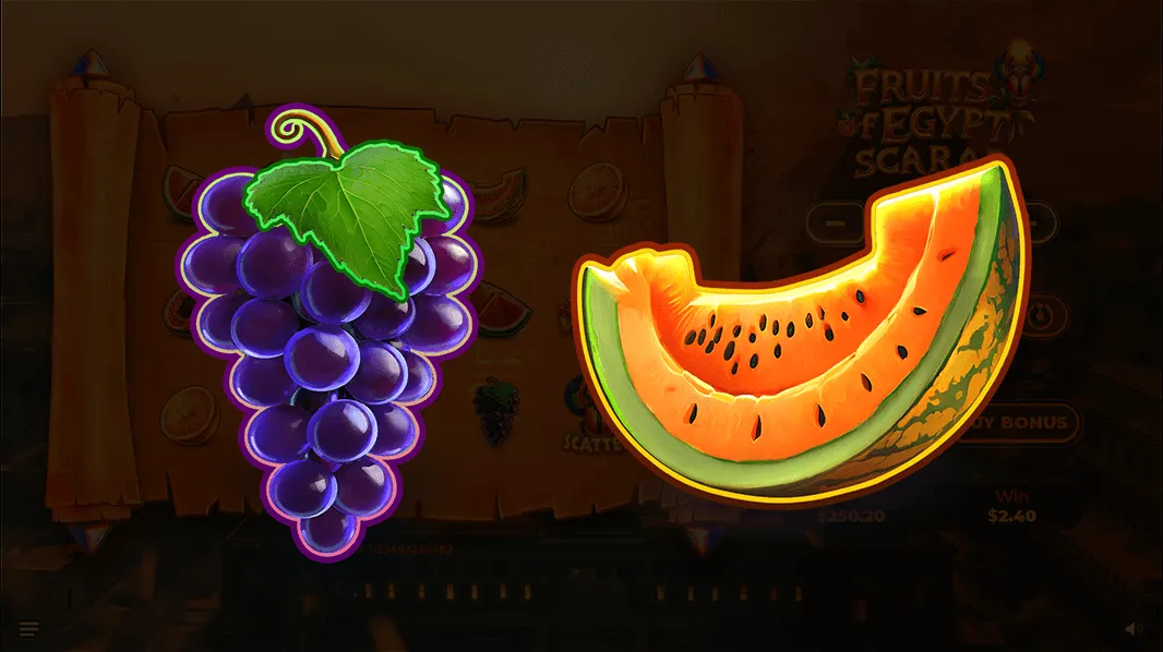 Fruits of Egypt Scarab gameplay screenshot 7