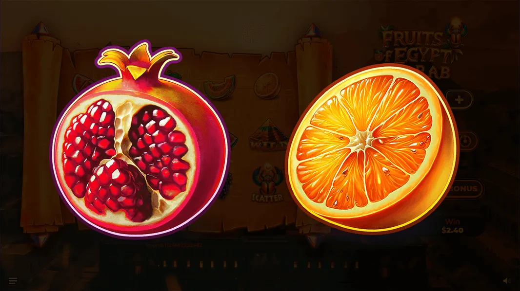 Fruits of Egypt Scarab gameplay screenshot 8