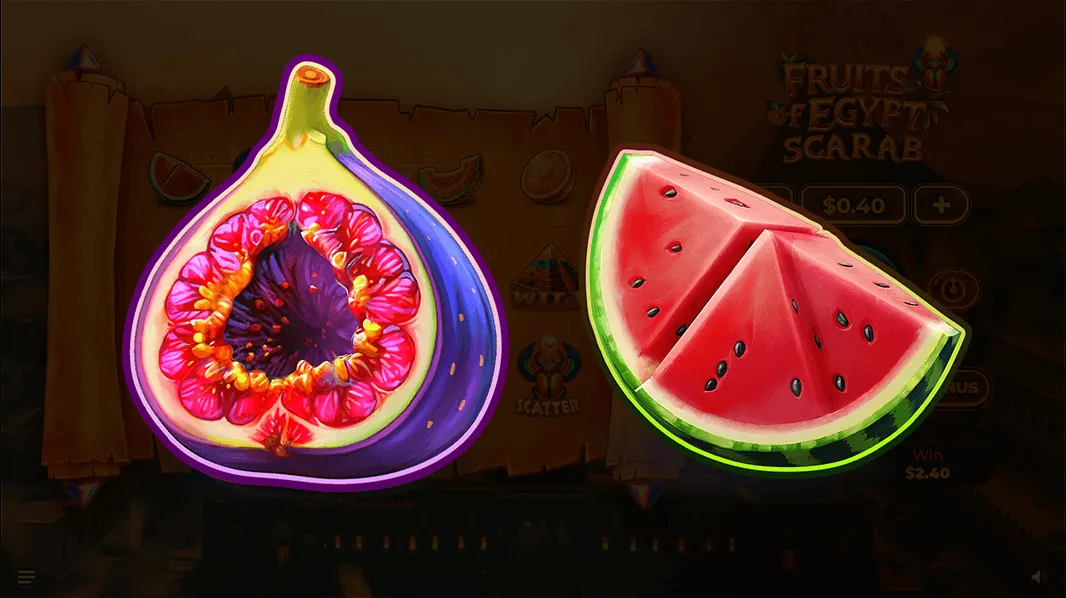 Fruits of Egypt Scarab gameplay screenshot 9
